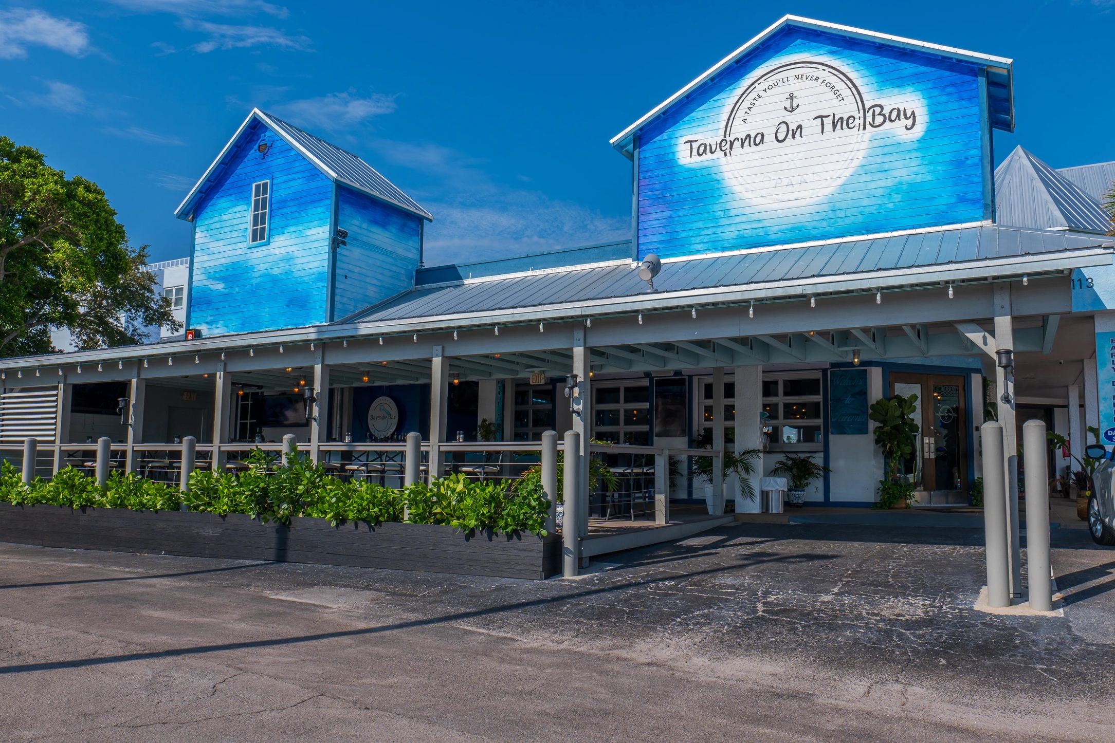 Taverna On The Bay Front of restaurant 