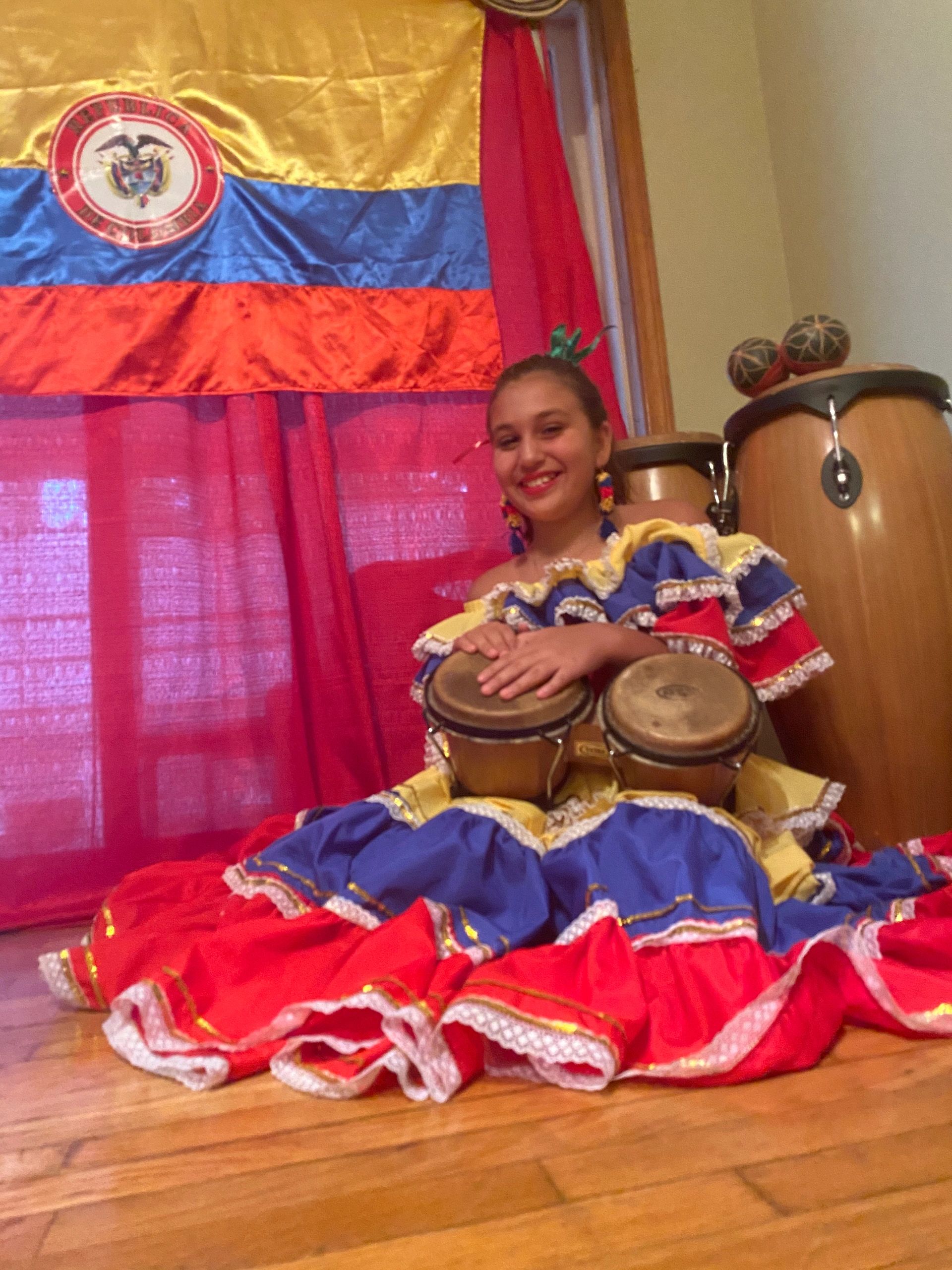 Cumbia dance is a dance from Colombia and have influence from Spain and Africa. 