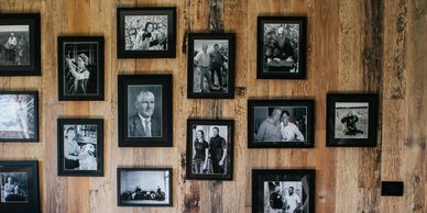 Photo Wall of Vintage Photos