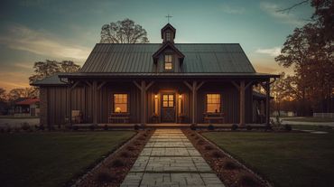 rustic looking barndominium
