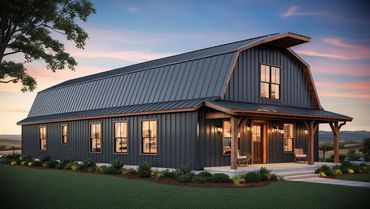 modern barndominium metal building