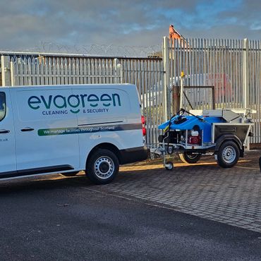 Evagreen wheelie bin cleaning machine