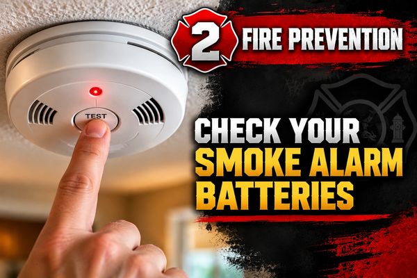 Finger testing a smoke alarm for fire prevention.