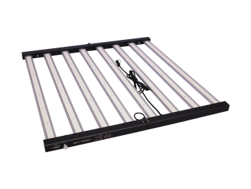 A rectangular LED grow light panel with multiple light bars.