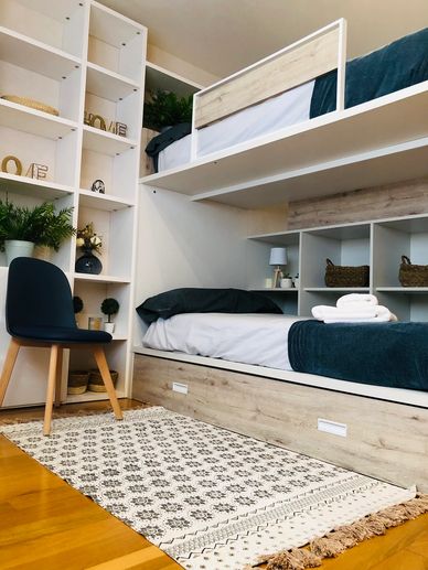 Dormitorio con literas. Descanso perfecto. 