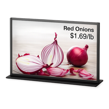  11"x 7" Black Steel Tabletop/Countertop Grocery Sign Holder stemless. In Stock