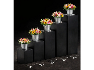 Multi Level Box cube wooden displays for merchandising retail, floral POP. Grocery Fixtures.