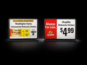  11"x 7" Black Metal Tabletop/Countertop Grocery Sign Holder with magnetic base stemless. In Stock