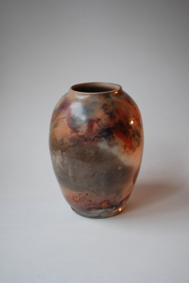Barrel fired vase-9 inches