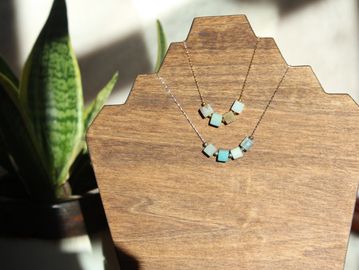 Amazonite stone necklace Etsy listing
