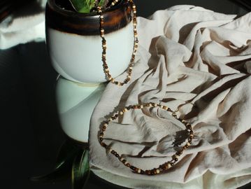 Wooden beaded necklace Etsy listing