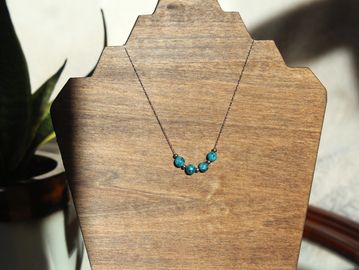 Blue Jasper necklace Etsy Listing