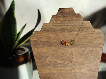 Jasper stone necklace Etsy listing