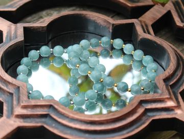 Jade stone beaded bracelets natural green stone bracelets