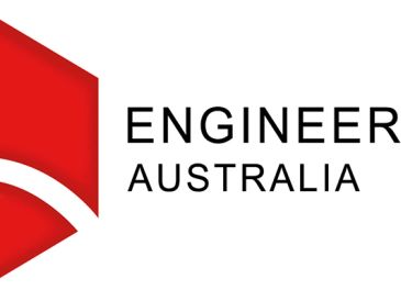 Engineering Australia logo with red and white design.