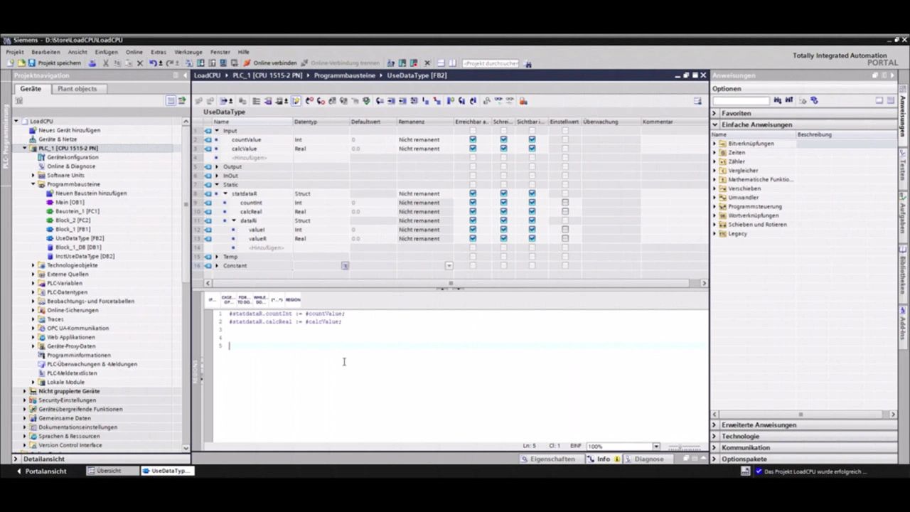 UDTs in TIA Portal and Studio 5000: User Defined Data Types