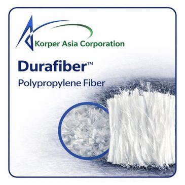 Durafiber polypropylene fiber by Korper Asia Corporation.