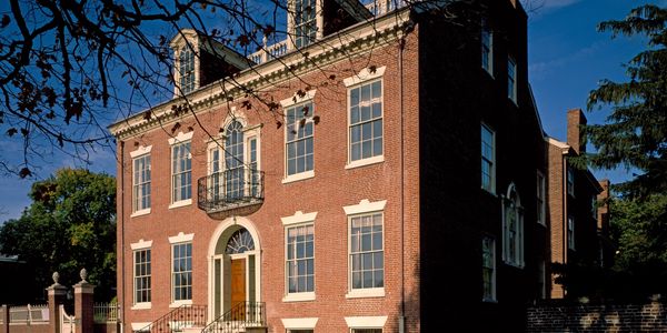 This is a photograph of the George Reed House New Castle DE. Come to Delaware to see it.