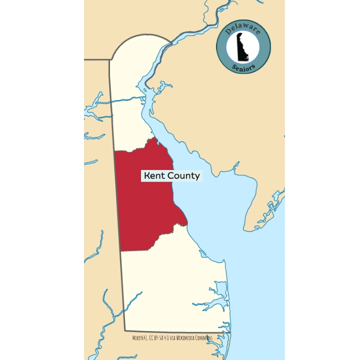 Map of Kent County, Delaware