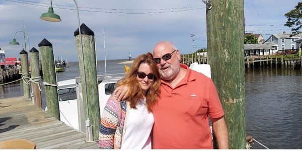 Photograph of retired people who have retired to Delaware. The Rigolinos are active 55+ people 