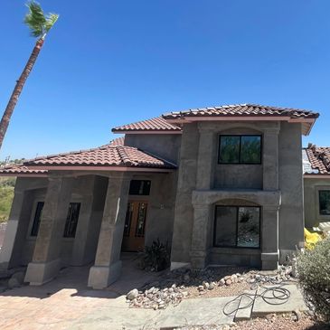 All new stucco application 