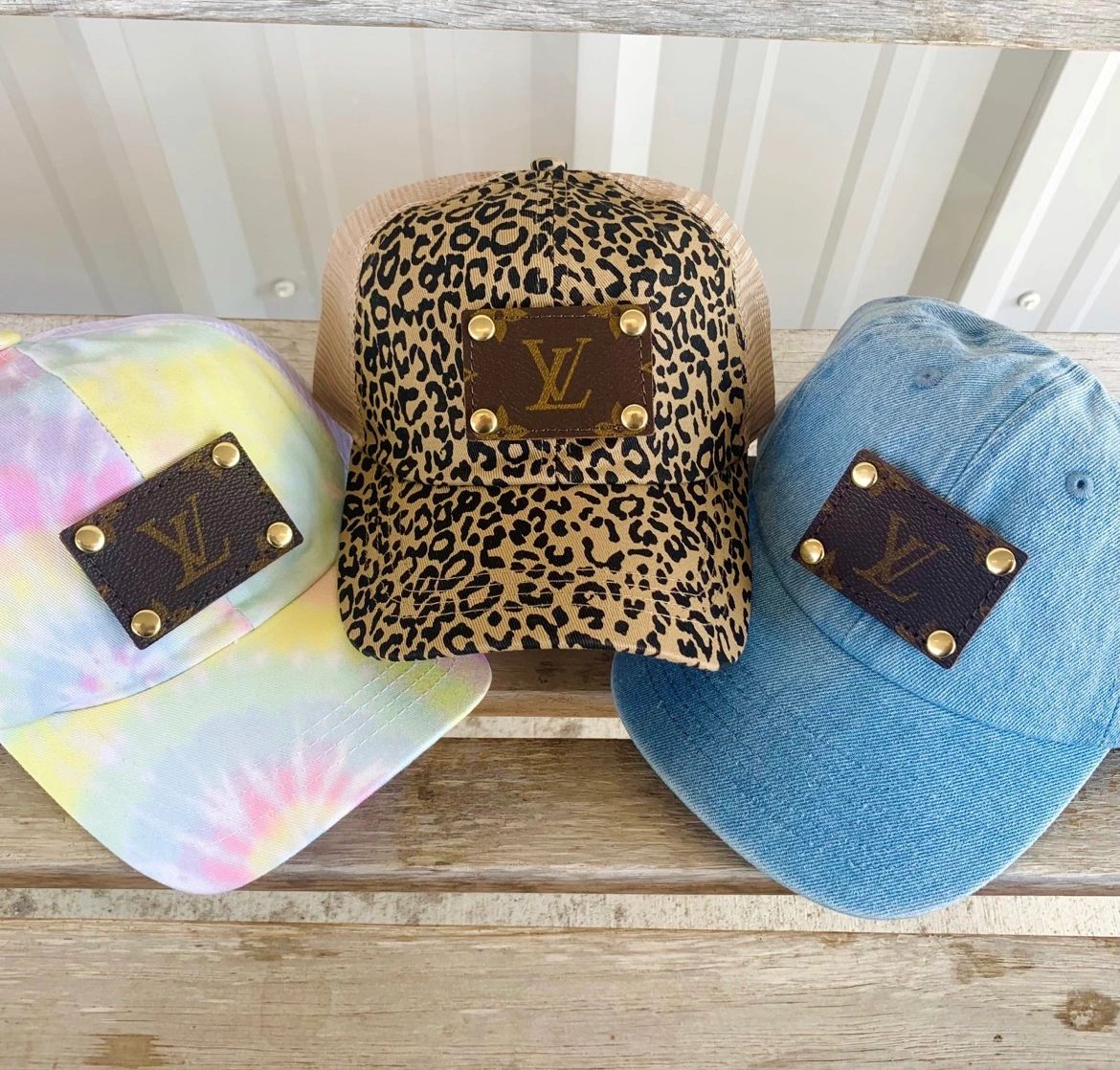 denim lv hat