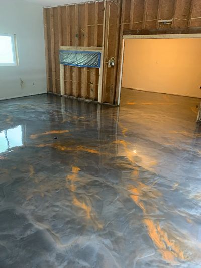 floor epoxy, metallic floor, epoxy barrie, finish my concrete floors, beautiful concrete coatings