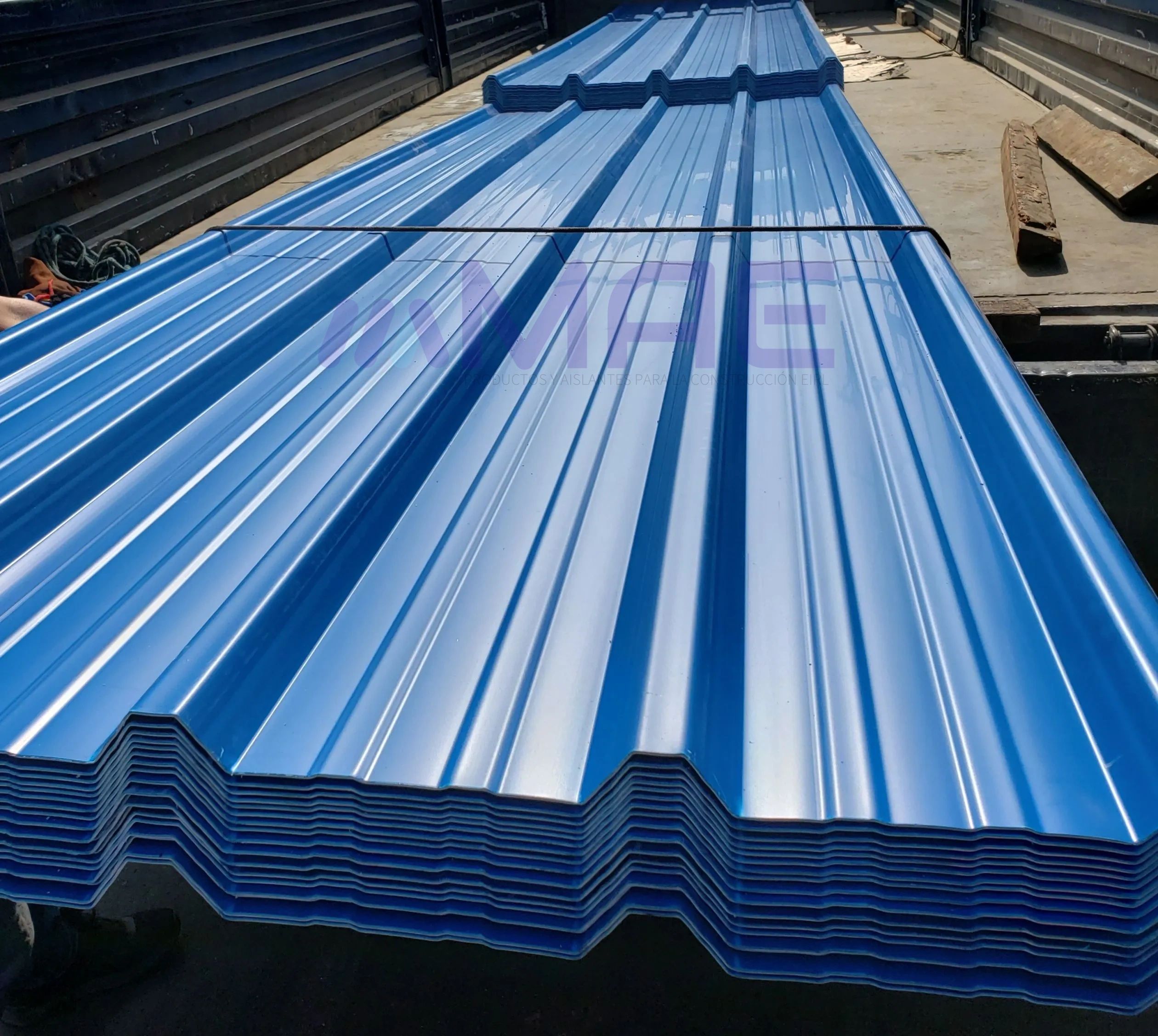 Despacho de coberturas upvc ductil roof modelo tk5 o DR5 azules