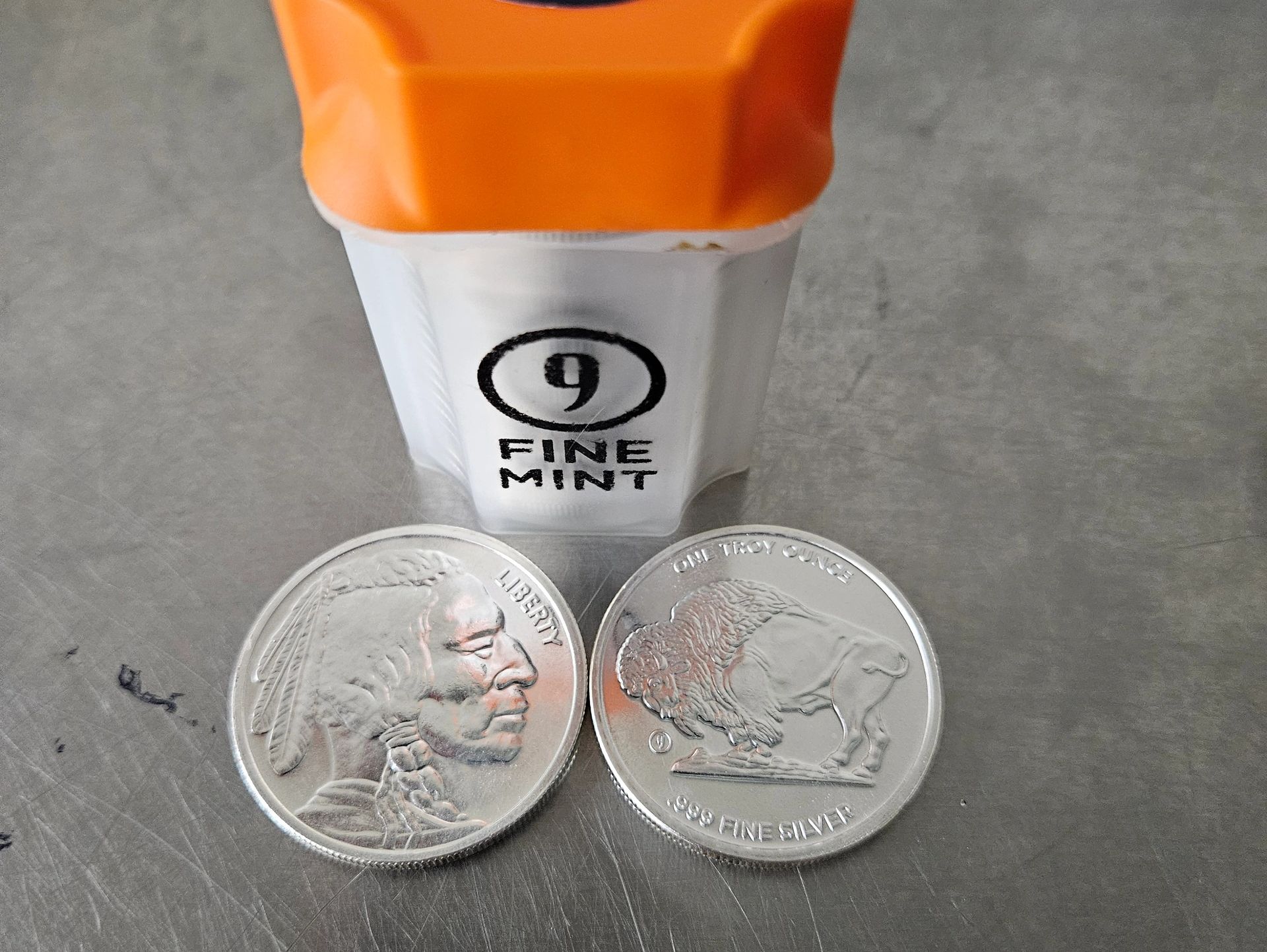 9 FINE MINT .999 FINE SILVER.  BUFFALO DESIGN