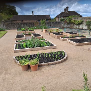 See photo above of a large community garden project that we delivered 