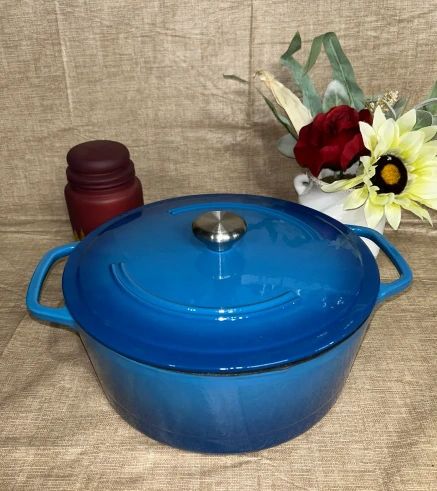 Blue Enamel Pot sold by Leroys Cajun Cookware LLC