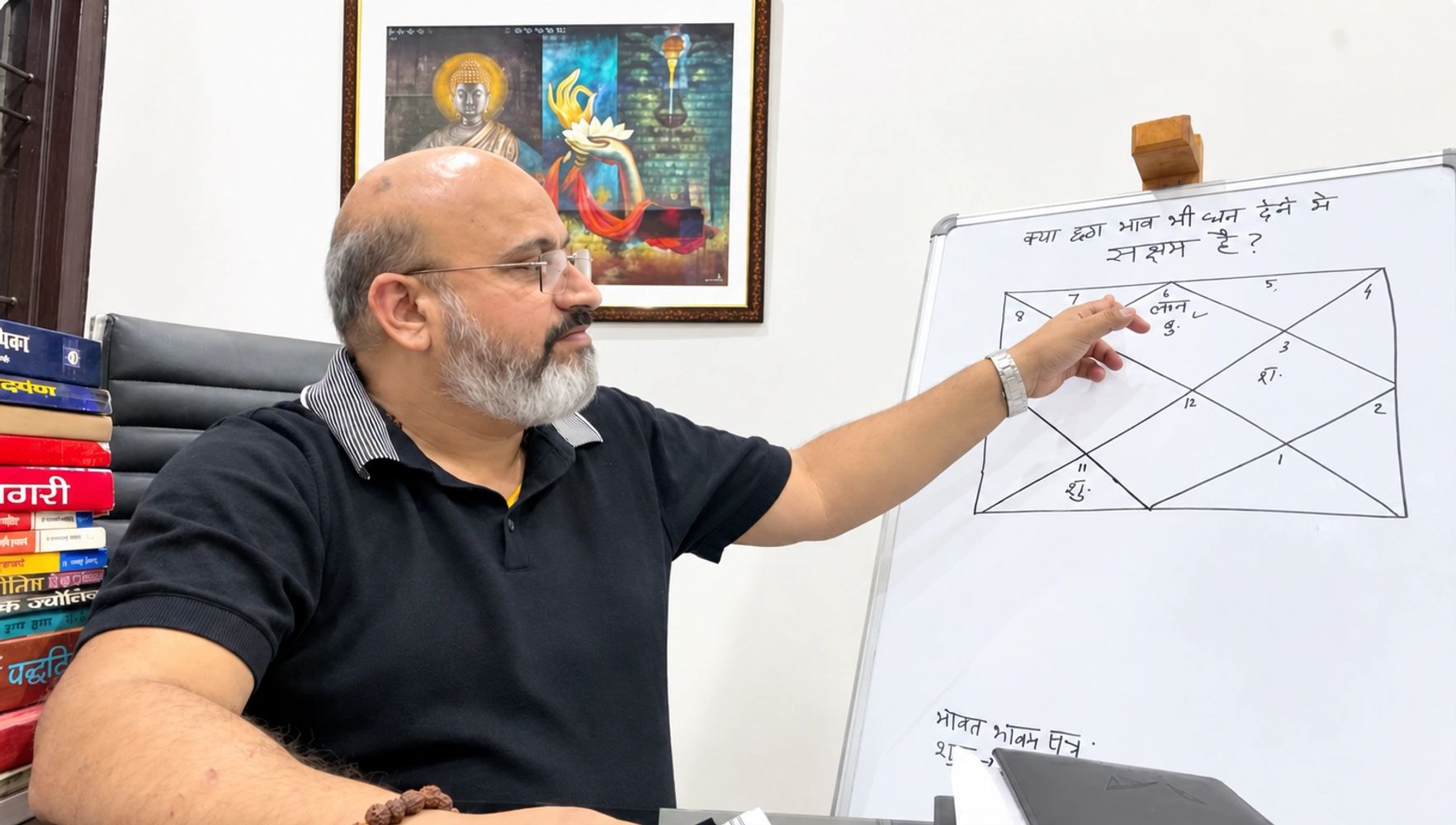 Anil Arya, astrologer in Ghaziabad, explaining Vedic astrology and Jyotish services at Jyotish Kalp 