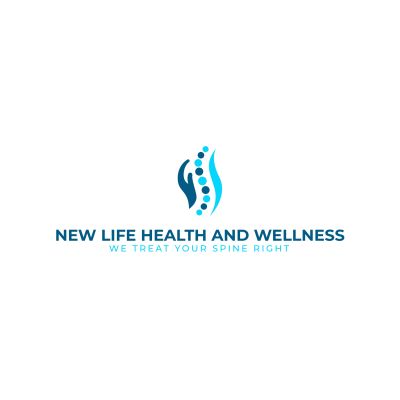 Logo for New Life Health and Wellness focusing on spine care.