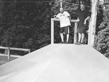 COURTESY PHOTO Manchester Skatepark Project organizers Patrick Hill and Matthew Freyerstand