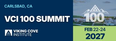 VCI 100 Summit event announcement for 2027 in Carlsbad, CA.