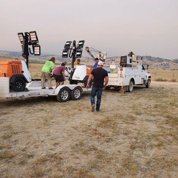 Light Towers Delivered to Fire Camp for Wildland Fire Support