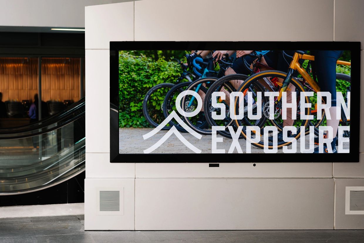 Southern Exposure logo design environmental billboard