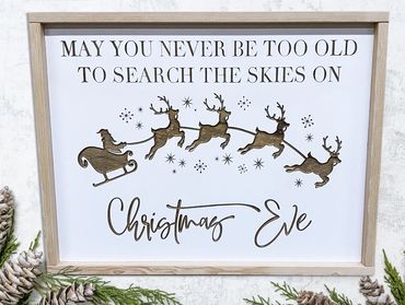 Santa Sleigh - Farmhouse Christmas Sign