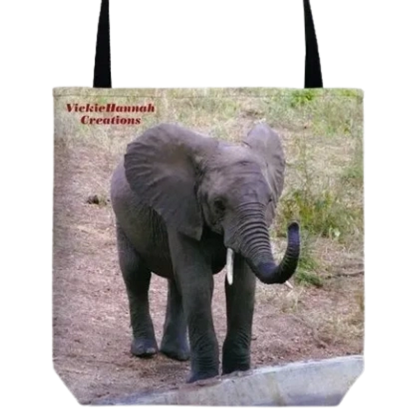 Vickie Hannah Creations-Animal Art-Animal Gifts-Elephants-Africa Adventure-children's books-Tote Bag