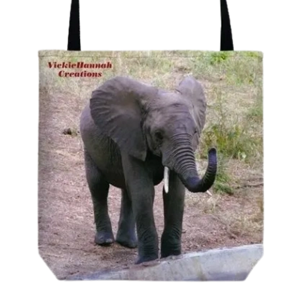 Vickie Hannah Creations-Animal Art-Animal Gifts-Elephants-Africa Adventure-children's books-Tote Bag