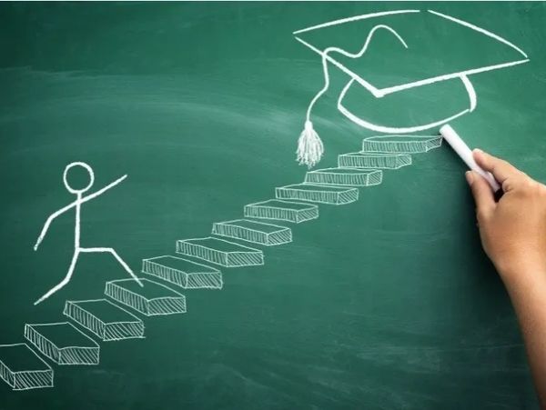 Students achieving the success of a diploma