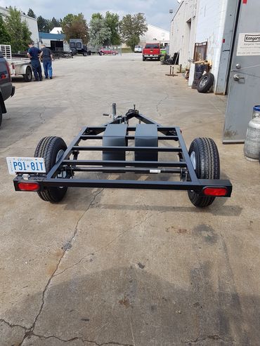 Custom trailer frame with removable fenders