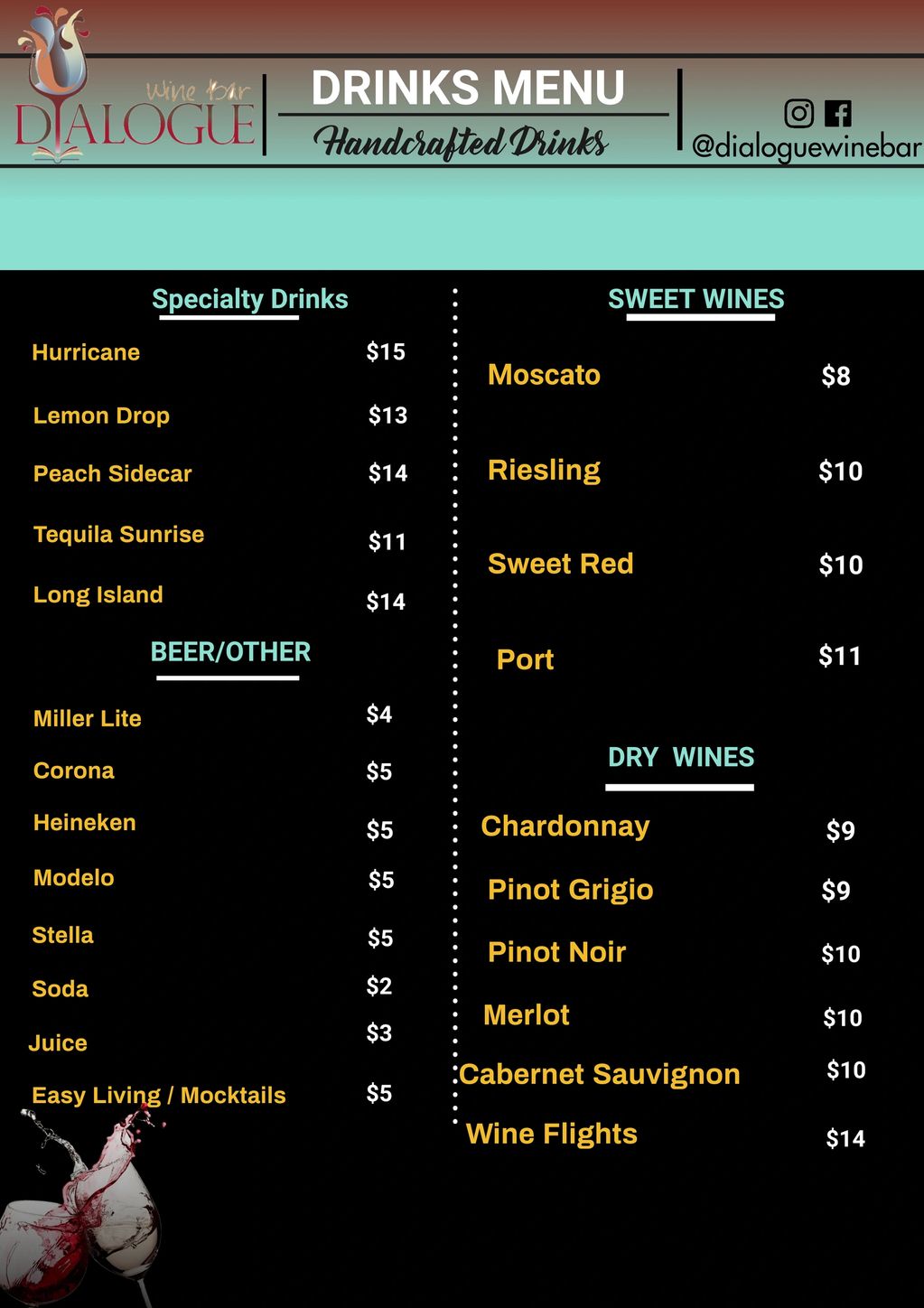 We have a wide selection of traditional to hand crafter cocktails!
