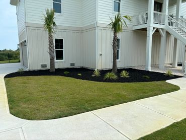Premium plant installation and fresh mulch landscaping in Hampstead NC