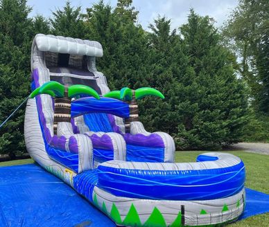 18' Boulder Crush Tsunami inflatable Water slide for rent