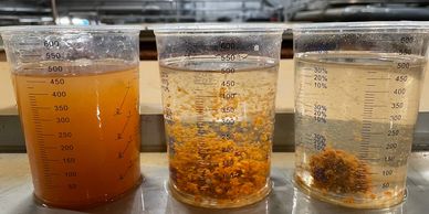 Jar testing of water to determine to correct chemical dosing for optimised performance