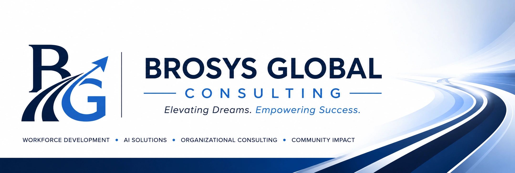Brosys Global Consulting logo with tagline and services.
