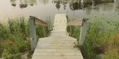 Dock on Brush Island Lake of the Woods