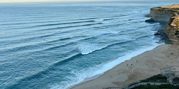 Beautiful view of the lineup in Portugal