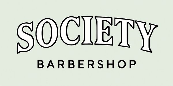 Logo for Society Barbershop with bold and classic typography.